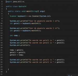 Een stukje Java Code